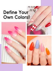 60PCS Gel Nail Polish Kit Glitter Green Pink Gel Polish Kit 5pcs Base Top Coat & Silver Golden Glitter Top Coat Set For Women 55 Colors Gel Polish Set Manicure Salon Gift Nail Art DIY Kit - Họa sĩ - Xem 3