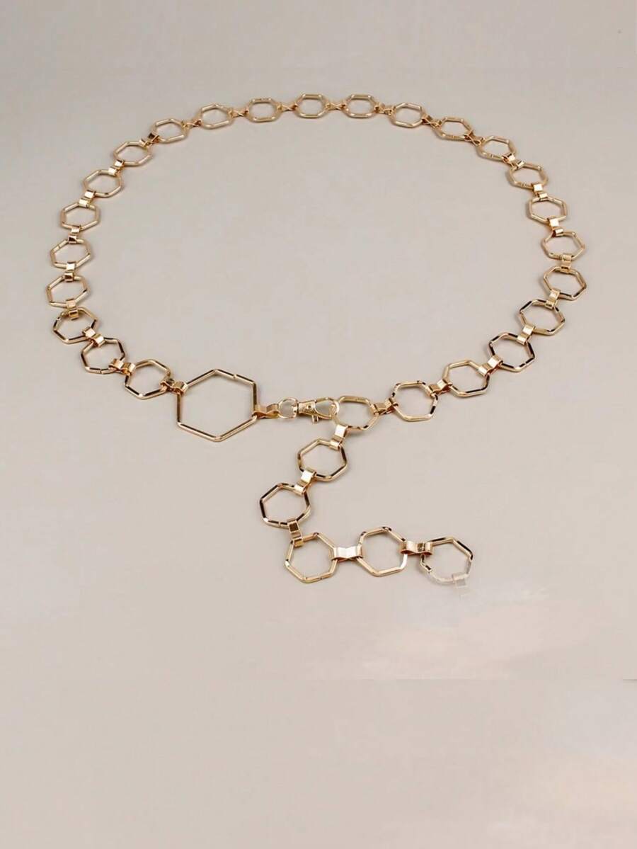 1 件女士腰带，西式腰带，Y2K 夏季度假风可爱镂空方形腰带装饰腰带，时尚百搭身体链搭配毛衣裙、海滩度假、派对