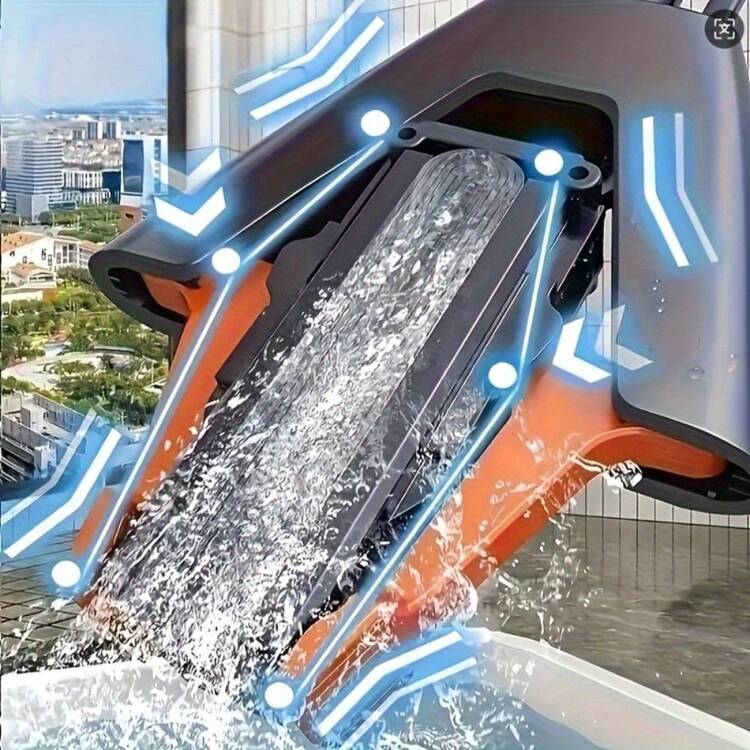 Multifunctional Bi-Fold Pressure Suction Floor Mop, New Household Sink Viscose Floor Cleaning Tool, Suitable For Kitchen, Bathroom Tiles And Hardwood Floors, Essential Cleaning Products And Daily Necessities - 灰色 - 查看 6