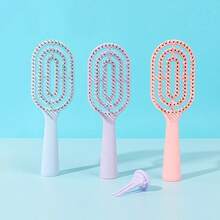 MINISO Pink Mini Portable Vertical Bone Comb With Cleaning Brush, Portable And Easy To Carry, Easily Manage Your Hair And Keep Your Hairstyle Anytime, Anywhere (1 PC) - Pink - View 8