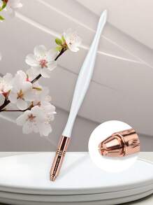 ATOMUS 1 支白色亚克力轻质眉笔，带铝合金十字头（兼容圆针刀片）