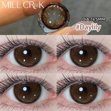 MILLCREEK MILL CREEK New 1pair Colored Contact Lenses For Eyes Grey Contacts Lenses Fashion Grey Eyes Lenses Yearly Korean Gray Contacts