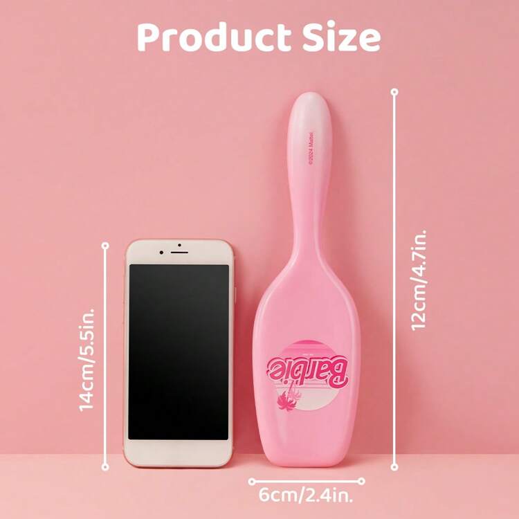 MINISO Barbie Pink Series Gradient Detangling Comb.Stylish Gradient Colors, Comfortable Handle, Effectively Reduces Static, Ideal For Home Or Travel Use(1 PC) - Pink - View 9