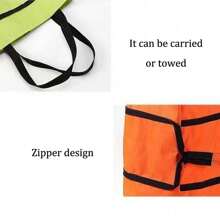 2 In 1 Lightweight Foldable Shopping Cart, Foldable Cart With Wheels, Reusable Shopping Bag, Unisex Travel Bag, Home And Kitchen Supplies, Portable Rolling Shopping Bag With Wheels, Waterproof Trolley. - Multicolor - View 10