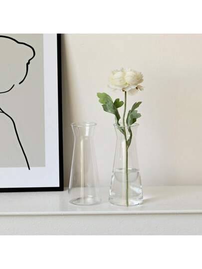 1/5/8/ Moderne Minimalist Plastic Flower Vase, Thick Transparent Bloemen Container, No Power Or Battery Needed, Home Pot, Ideal Tabletop, Wedding, Dining Table, ation Room Glass Vase view 8