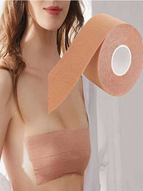 [Chest Protection Lifting Strap] Elastic Breast Enhancement Strap, Skin Tone Invisible, Breathable, Seamless, Anti Sagging, Also Suitable For Foot Protection, Milk Collection, Strapless, Random Color And Style