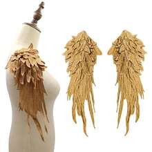 2pcs Angel Wings Water-Soluble Lace Matching Embroidery Wing Pattern DIY Lace Accessories Heavy Industry Multi-Layer Decal Large Size Halloween Accessories - Multicolor - View 9