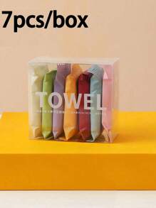 A Pack Of 14 Pieces Compressed Disposable Washcloths Travel Portable Facial Cleansing Towel Thickened Wet And Dry Dual-Use Travel Essentials Travel Accessories Compact And Portable Honeymoon Use Compressed Disposable Washcloths Travel Portable Facial Cleansing Towel Travel Holiday Essentials,Disposable Compressed Face Towel, Expanding To About 24cm*30cm When Exposed To Water.