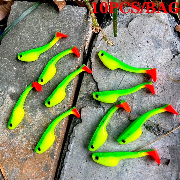 10pcs Easy Shiner Fishing Lures Set Soft Plastic Baits Artificial Wobblers For Bass Pike Carp Fishing Tackle Drop Shot Swimbait