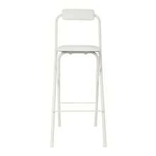 XIANXUS Foldable Bar Chair, Tall Folding Chair, Portable Folding Stool, For Kitchens, Dining Rooms, Living Rooms, Study Rooms, Bedrooms, Balconies, Offices, Bars, Dining Halls, Cafes - 白色 - 查看 6