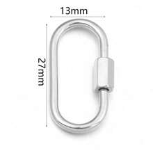 2 件/包不锈钢几何连接扣，心形、椭圆形、五角星形手链项链连接螺丝，DIY 珠宝配件 - 幾何連接扣 - 查看 27