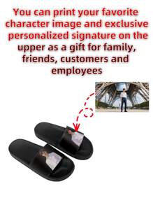 Customized Slippers For Men, Personalized Pattern Slippers, Halloween Gift For Mom/Dad/Her/Him/Boyfriend/Husband/Friend, Customized Gift For Home/Hotel/Salon/Beach/Anniversary