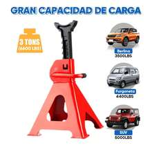 Juego de soportes de gato para coche de alta resistencia ajustables de 3 toneladas/6600 lb, 1 pieza, soporte de elevación para gato de coche de 3 toneladas/6600 lb, estabilizador para remolque de viaje, SUV, autocaravana, camión, coche, rangos de elevación de 30 a 41,5 cm, diseño dentado. - Rojo - Ver 3