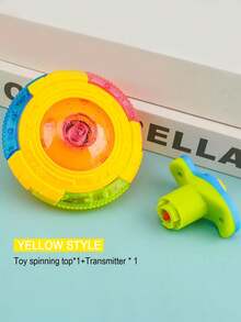 1pc Kids LED Light-Up Spinning Toy - UFO Flying Saucer/Gyroscope With Music, Fruit-Shaped/Winged UFO Flash Light Musical Top, Classic Retro Style, Novelty Flashy Creative Gyro, Suitable For Boys & Girls, Night Market Hot Wholesale - Multicolor - View 9