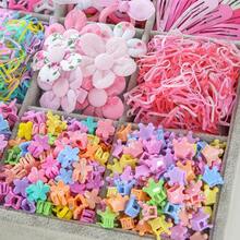 870 Stück/Set Mädchen Schleifen, Sterne, Blumen, Netz Schmetterling minimalistischer süßer Prinzessin Haarschmuck Set mit Haargummis, Haarclips, Haarspangen, für den täglichen Gebrauch und als Geschenk, Geschenke, Schleifen, Kopfschmuck, Reisen, Geburtstag - Verschiedenfarbig - Übersicht 3