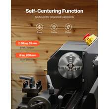 4-Jaw Lathe Chuck, 8 Inch (200 Mm), Self-Centering Chuck With 1 1/2 In-8 Threaded Backing Plate, 0.16-7.87 In (4-200 Mm) Clamping Range With T-Wrench Screws, HT300 Material, For Wood Metal Lathe - 銀色 - 查看 3