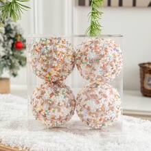 8cm Creative & Elegant Christmas Ball Ornament, Christmas Tree Hanging Decor, Christmas Decoration Home Decor Christmas Decorations Room Decor Winter