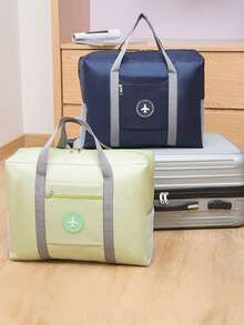 Thickened Upgraded Travel Mobile Business Travel Storage Bag, Large Capacity Luggage, Portable Foldable Luggage Storage Bag, Trolley Crossbody Bag, Round Label Luggage Bag, Trolley Suitcase, Foldable Travel Bag, Airplane Bag, Moving Packing Bag, Clothing Storage Bag, Travel Essential, Clothing Storage Bag. - Multicolor - View 7