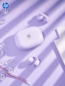 HP 夹耳式蓝牙无线耳机，带 TWS 立体声、ENC 通话降噪、IPX4 防水、5.4 自动配对耳机、带麦克风触控的无线耳机（适用于 Android 和其他系统）、带麦克风的游戏耳机和扬声器，是送给学生和办公室工作人员的绝佳节日母亲节礼物 - 套裝 - 查看 2