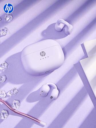  HP Clip-On Ear Bluetooth Wireless Headset With TWS Stereo, ENC Call Noise Cancellation, IPX4 Waterproof, 5.4 Auto Pairing Headphones, Wireless Headset With Microphone Touch Control (For Android And Other Systems), Gaming Headset And Speaker With Microphone, Great Holiday Mother's Day Gift For Students And Office Workers