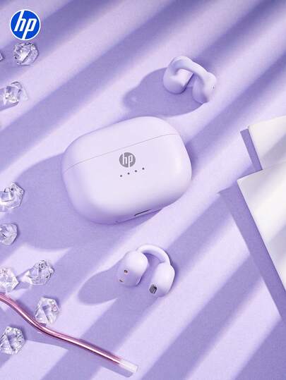  HP Clip-On Ear Bluetooth Wireless Headset With TWS Stereo, ENC Call Noise Cancellation, IPX4 Waterproof, 5.4 Auto Pairing Headphones, Wireless Headset With Microphone Touch Control (For Android And Other Systems), Gaming Headset And Speaker With Microphone, Great Holiday Mother's Day Gift For Students And Office Workers