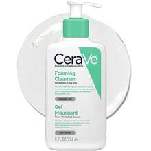 CeraVe 泡沫洁面乳，适合油性皮肤的日常洁面乳，透明质酸 + 神经酰胺 + 烟酰胺，无香料和无对羟基苯甲酸酯，不干燥控油洁面乳 - 236ml - 查看 1