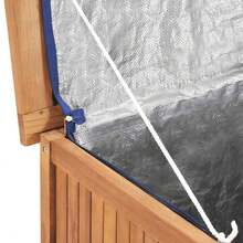 vidaXL Storage Box Warm Brown Wood 35.4 X 19.7 X 22.8 In Storage Box Rectangular Rustic Durable Wooden Storage Box Teak Wood Storage Outdoor Storage Box - Brown - View 9