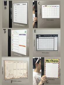 Lịch tủ lạnh từ tính có thể xóa khô, Lịch bảng trắng từ tính, Lịch kế hoạch gia đình hàng tháng, Lịch ghi nhớ thực đơn từ tính, Lịch tủ lạnh, Lịch từ tính có thể xóa, Trang trí nhà bếp, Lịch kế hoạch hàng tháng cho tủ lạnh, Phụ kiện tủ lạnh, Dùng để lập danh sách việc nhà và lên thực đơn (Nhiều kích cỡ), Bảng trắng - Nhiều màu - Xem 7