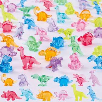 20/50/300pcs Mini Dinosaur Figurines - Small Resin Animal Filler For Vases, Plastic Dinosaurs For Miniature Doll Houses, Random Color For Aquarium Decor, Terrarium Decor | Vivid Decoration | Colorful Mini Statues, Dinosaur Room Decor