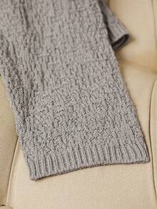 Cárdigan de punto con botones de unicolor informal en tallas grandes