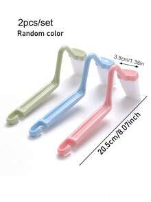 2pcs,Slot Cleaning Brush, Toilet Cleaning Brush, Multi-Function Cleaning Brush Tool, Deep Toilet Brush With Hanging Hole, Bathroom Gap Brush, Home, Kitchen, Bathroom, Window, Vehicle, Faucet, Toilet - Multicolor - View 12