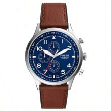 Fossil Fossil Men's Quartz Leather Three-Hand Watch Stainless Steel Case/Scratch Resistant Glass FS5832