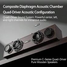 Lenovo C02重低音音箱 復古木質外觀 雙驅動單元強勁低音 藍牙穩定傳輸 USB即插即用 客廳/書房氛圍神器 - 木紋色 - 查看 1