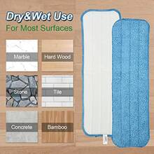 18Microfiber Replacement Mop Pads  Mop Heads Refills Fit For Most 1618inch Spray  Mop Machine Washable Absorbent Mop Pads 3Pack - 如圖 - 查看 5