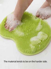 Silicone Foot Wash Massage Pad, For Shower, Exfoliating, Cleaning Feet, Scrubbing And Back Washing Multi-Functional Slouchy Back Rubbing Massage Bath Brush Non-Slip Mat Suction Cup Foot Rubbing Mat Bathroom Foot Washing And Rubbing Mat The Material Tends To Be On The Harder Side. - Multicolor - View 9