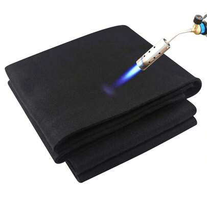 Nicoman Welding Blanket Fireproof Mat 50 X 50 X 0.5 Cm, Carbon Felt High Temper Fire Proof Insulation Pad Up To 1800°F Heat Resistant Material Flame Retardant Fabric For Grill Stove Pit Soldering