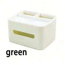 1pc Multifunctional Desktop Storage Box, Tissue Box, Remote Control & Miscellaneous Organizer