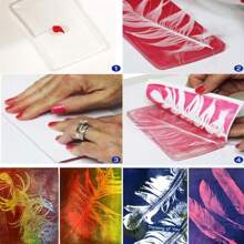 1pc Gel Printing Plate Durable Fade-Resistant Reusable For Laser Printer Image Transfer Painting DIY Scrapbooking Impression Art And Craft - Multicolor - View 5