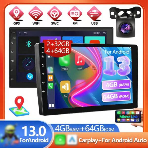 Android 13 7 Inch 9 Inch 10 Inch Smart Car Radio Androidauto Carplay GPS Audio Automotive Multimedia Player Intelligent System