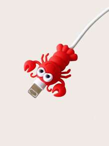 INS Style Lobster Silicone Data Cable Protector Cartoon Cover For Apple Phone Data Cable