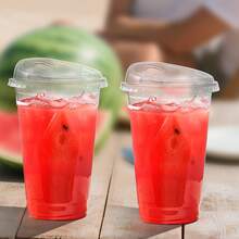 FookmeKag 100 Set Clear Plastic Cups, 12/16/20/24 OZ Disposable Iced Coffee Cups , Smoothie Cups, PET Crystal Party Cups, Cold Beverages Drinking Cups For Thanksgiving, Halloween, Christmas - dung tích - Xem 9