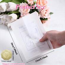 10个/批空白半透明信封，带贴纸，适用于邀请函、明信片、欧式礼盒留言卡信封、婚礼商务信函 - 無色 - 查看 8