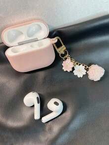 Compatible With Airpods Pro 2 / 3rd Generation - 1pc Silicone Protective Earphone Case - 粉色 - 查看 3