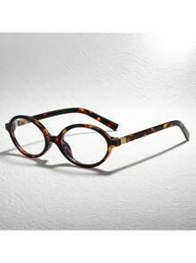 1 Pair/2 Pairs Women's Oval Glasses, With Stylish Contrasting Color Decorations On Temples, Fashionable And Minimalist Design, Suitable For Daily Accessories, All Seasons - Multicolor - View 24