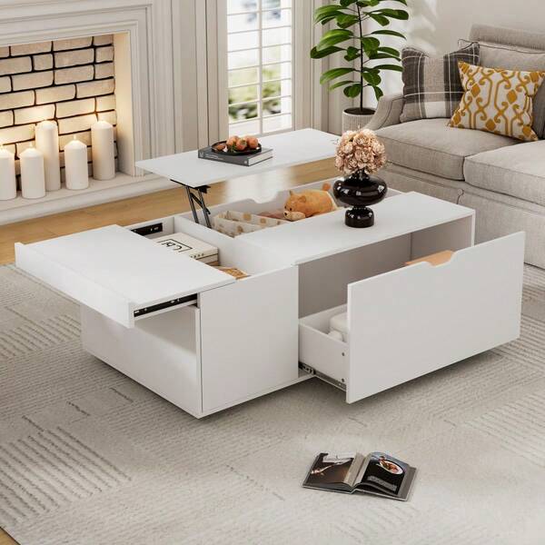 Lift Up Coffee Table Coffee Table With Drawer Wooden Tea Tables Sofa End Tables For Living Room Furniture White