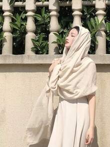 Szalik podróżny na pustynię w Egipcie, Dubaj, plaża, fotografia, chusta dla kobiet, plażowy jedwabny szalik, chusta na głowę z filtrem przeciwsłonecznym