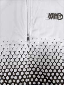 Bộ đồ đạp xe nam, áo nỉ đạp xe có túi sau, áo nỉ đạp xe địa hình tay ngắn - Đen và trắng - Xem 5