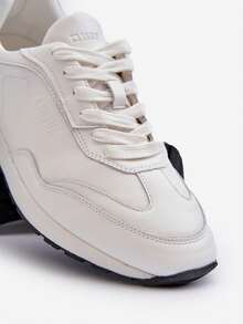 Modne i uniwersalne trampki męskie na co dzień - Biały - Zobacz 2