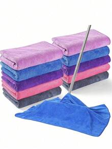 Paño de limpieza reutilizable y lavable de microfibra súper suave, adecuado para trapear, limpiar pisos y ventanas, de estilo moderno, de tela no tejida, altamente absorbente y de secado rápido