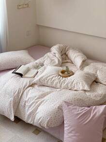 3 件套 100% 纯棉花卉玫瑰羽绒被套，2 个枕套 + 1 个羽绒被套，舒适透气，适合所有季节 - 彩色 - 查看 6